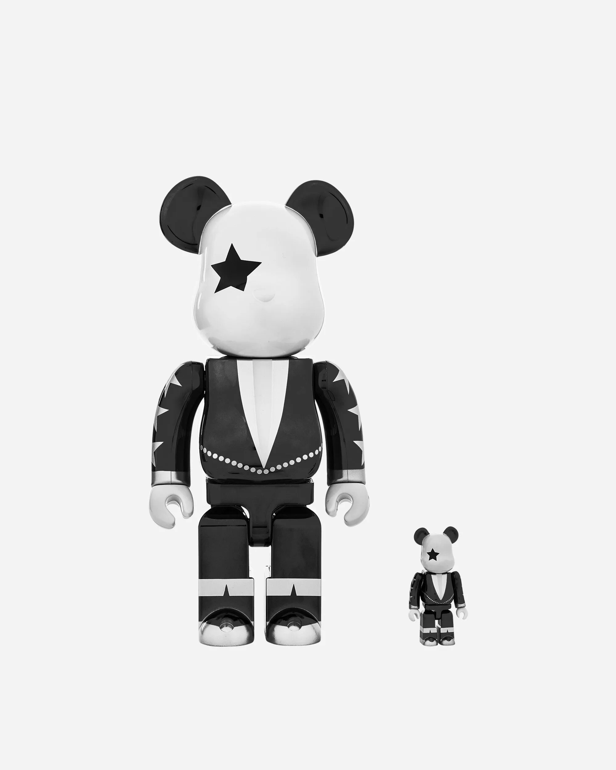 100% 400% Kiss Starchild Chrome Be@rbrick Multicolor