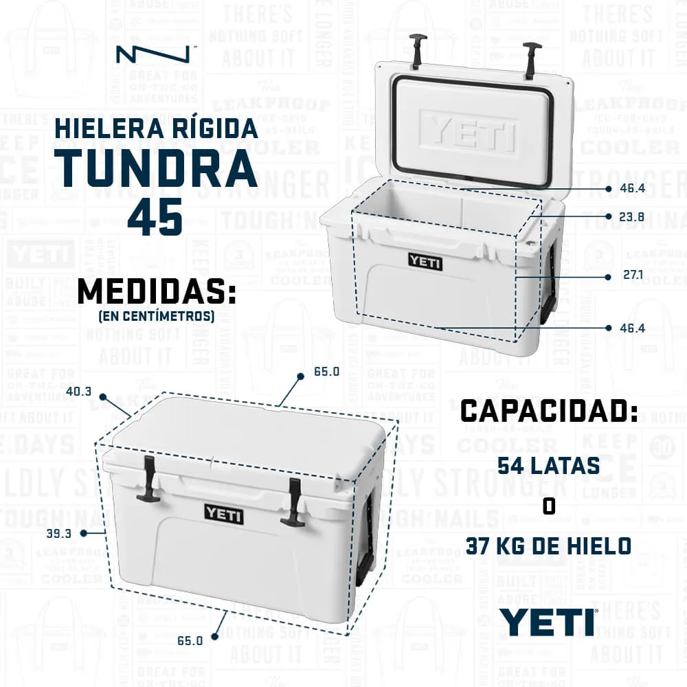 10045160000 HIELERA RIGIDA TUNDRA 45 CHARCOAL MARCA YETI