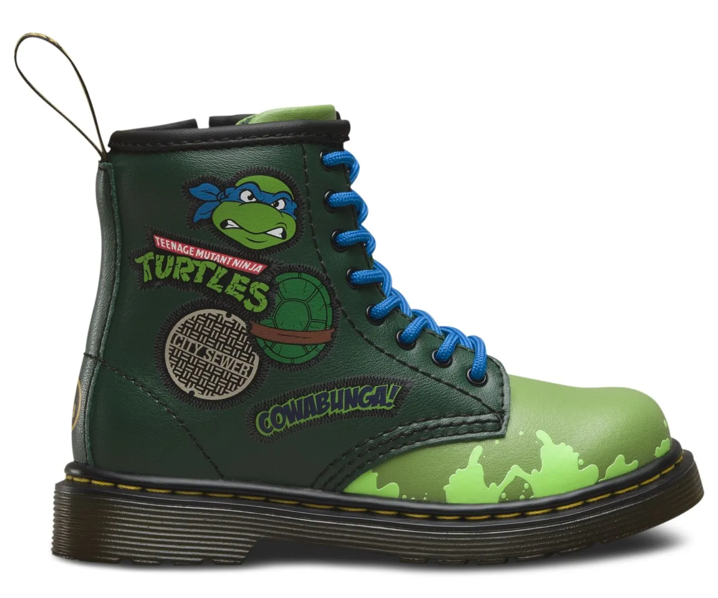 1460 Kids TMNT Leo L Green T Lamper Boots