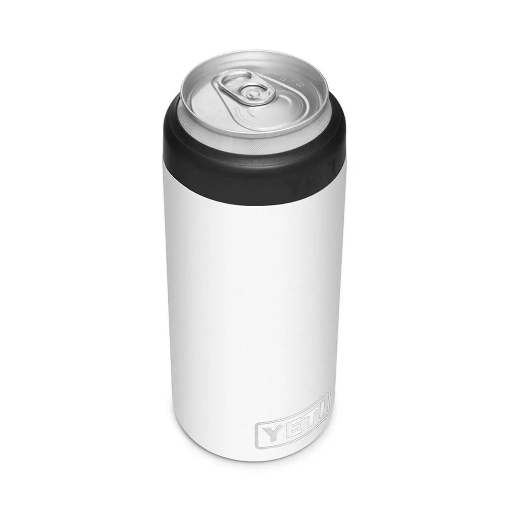 21070090082 PORTA LATA RAMBLER COLSTER SLIM FX  BLANCO MARCA YETI