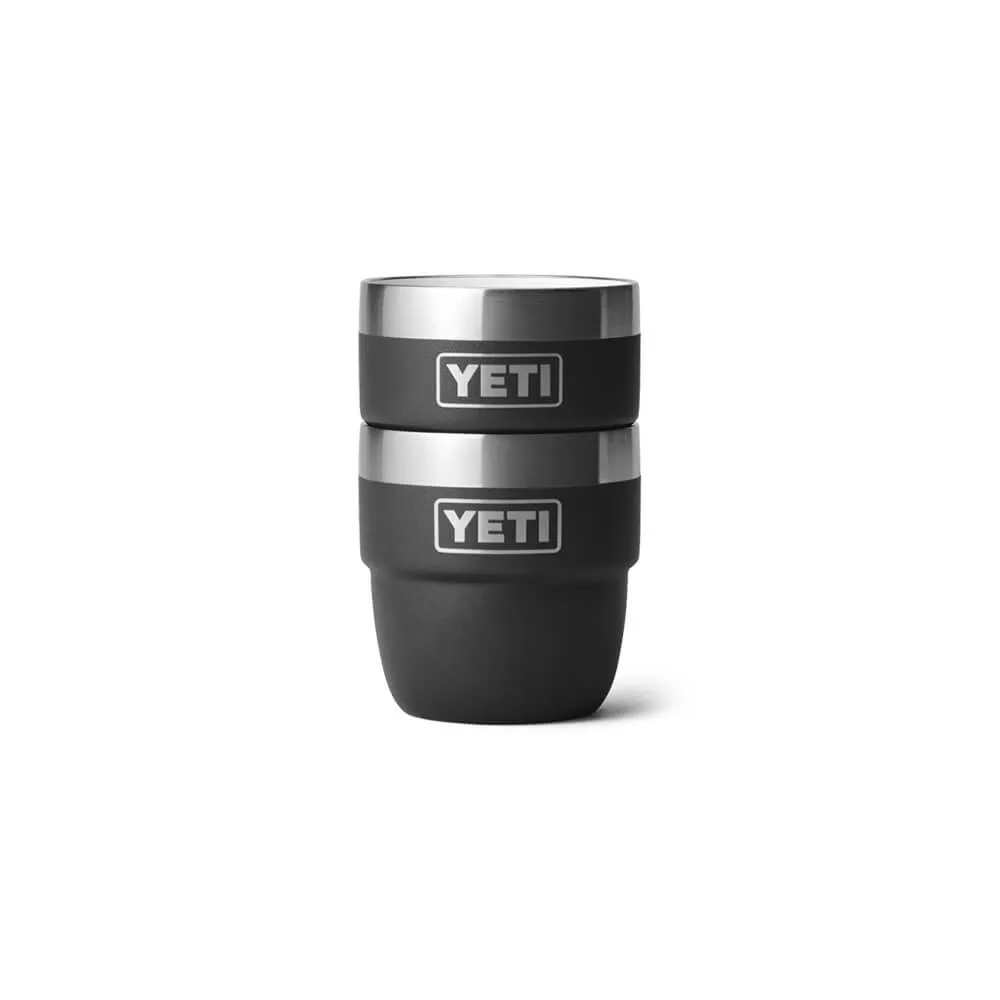 21071501857 TAZA RAMBLER 4oz STACKABLE 2 PIEZAS NEGRO MARCA YETI