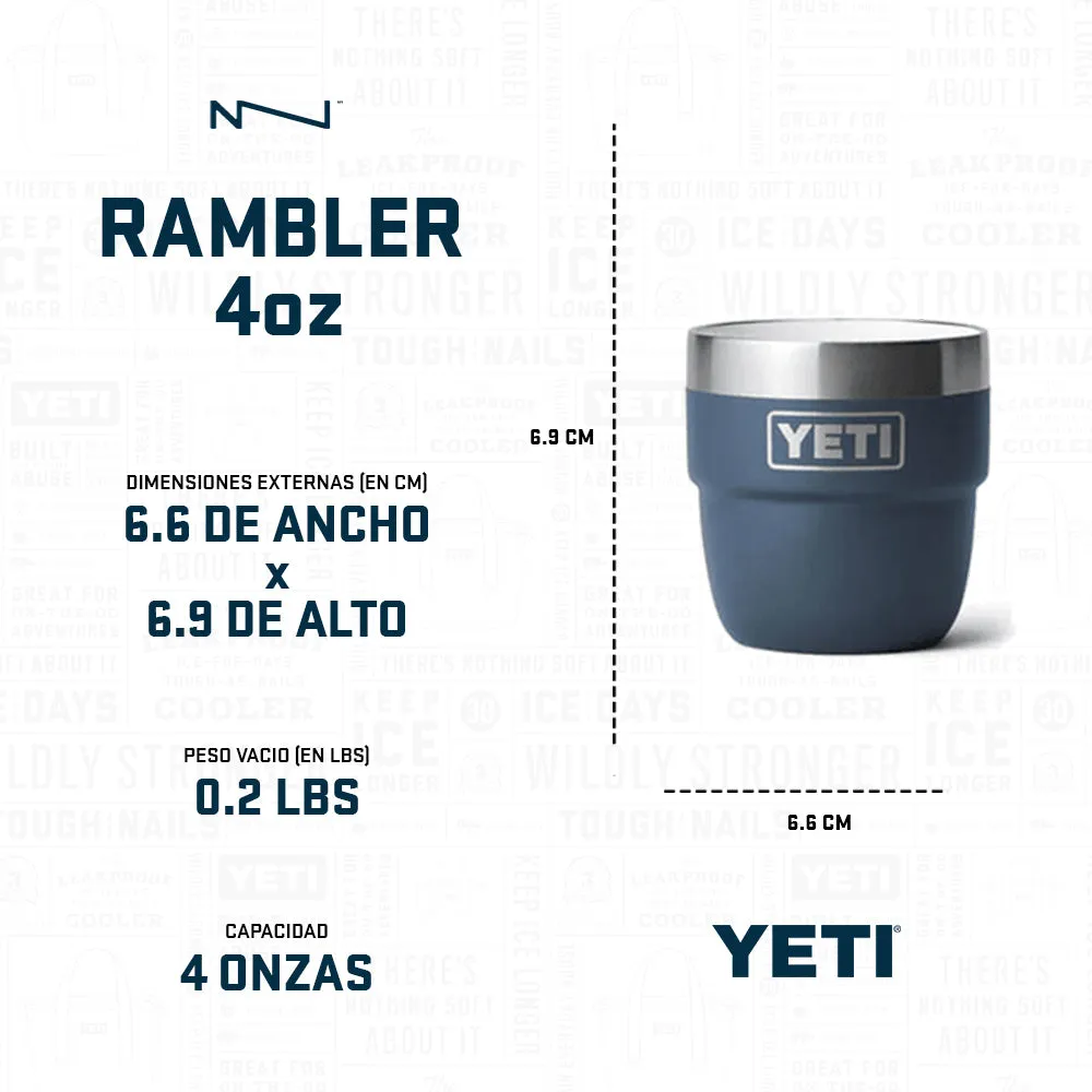 21071501857 TAZA RAMBLER 4oz STACKABLE 2 PIEZAS NEGRO MARCA YETI