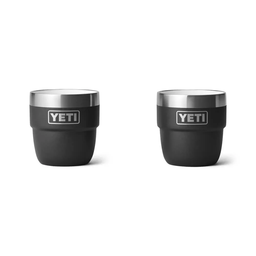 21071501857 TAZA RAMBLER 4oz STACKABLE 2 PIEZAS NEGRO MARCA YETI