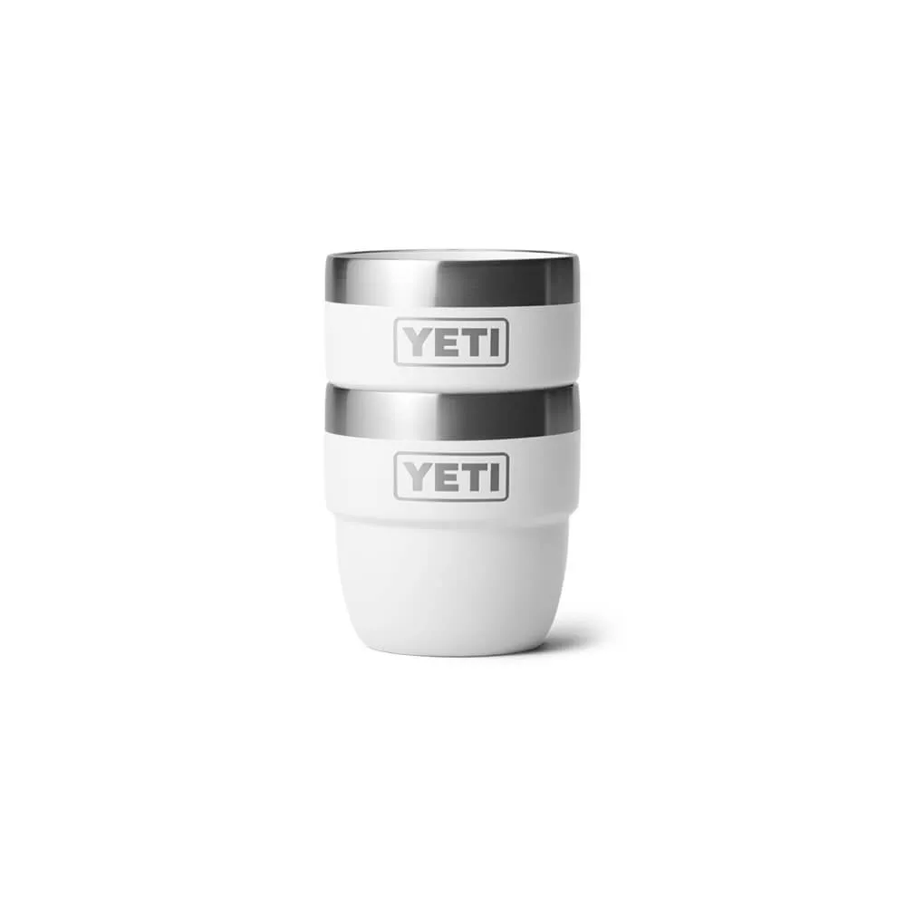 21071501858 TAZA RAMBLER 4oz STACKABLE 2 PIEZAS  BLANCO MARCA YETI