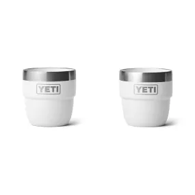 21071501858 TAZA RAMBLER 4oz STACKABLE 2 PIEZAS  BLANCO MARCA YETI