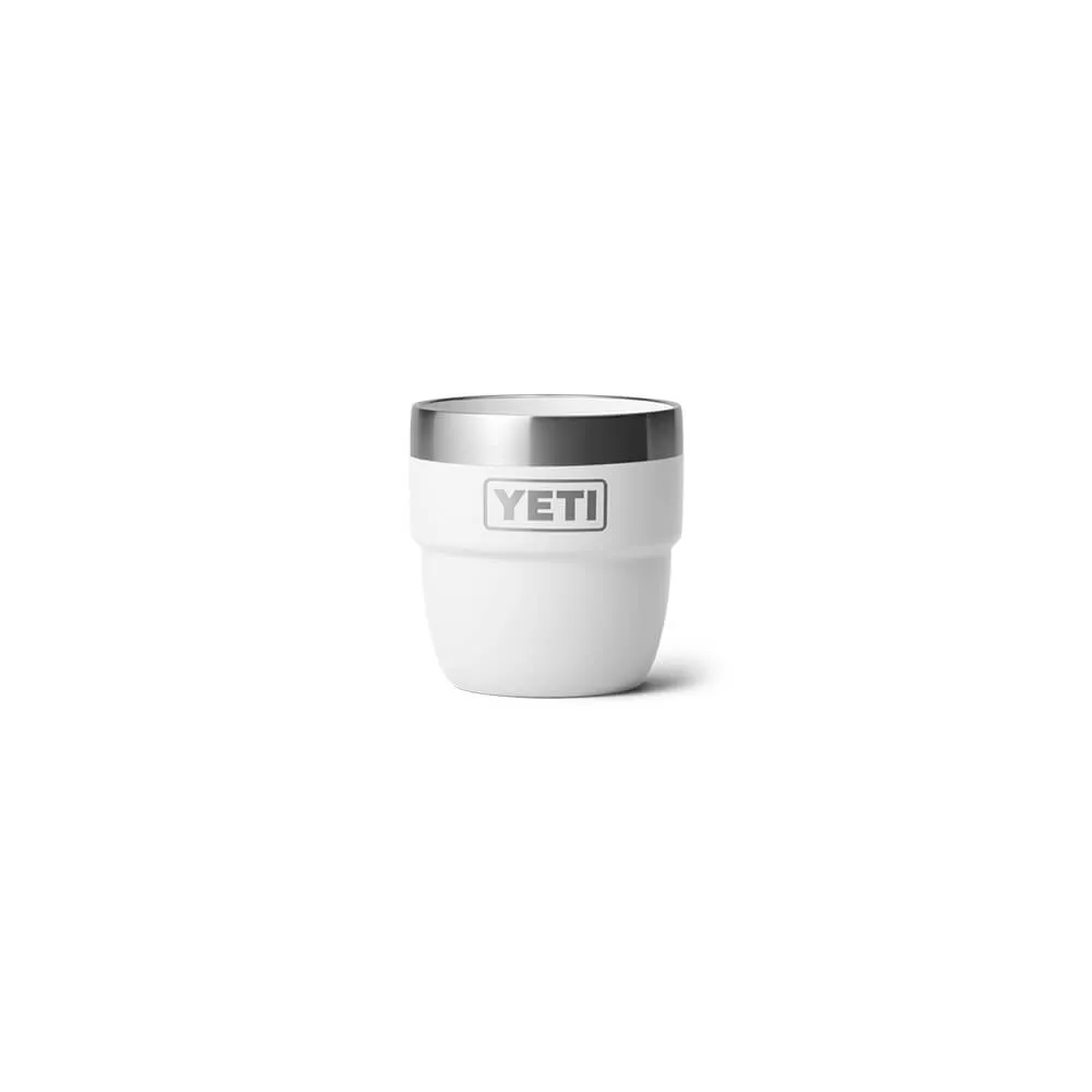 21071501858 TAZA RAMBLER 4oz STACKABLE 2 PIEZAS  BLANCO MARCA YETI