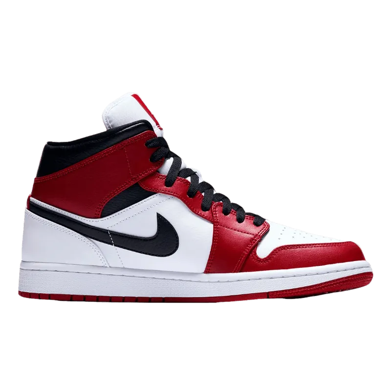 Air Jordan 1 Mid Chicago White Heel