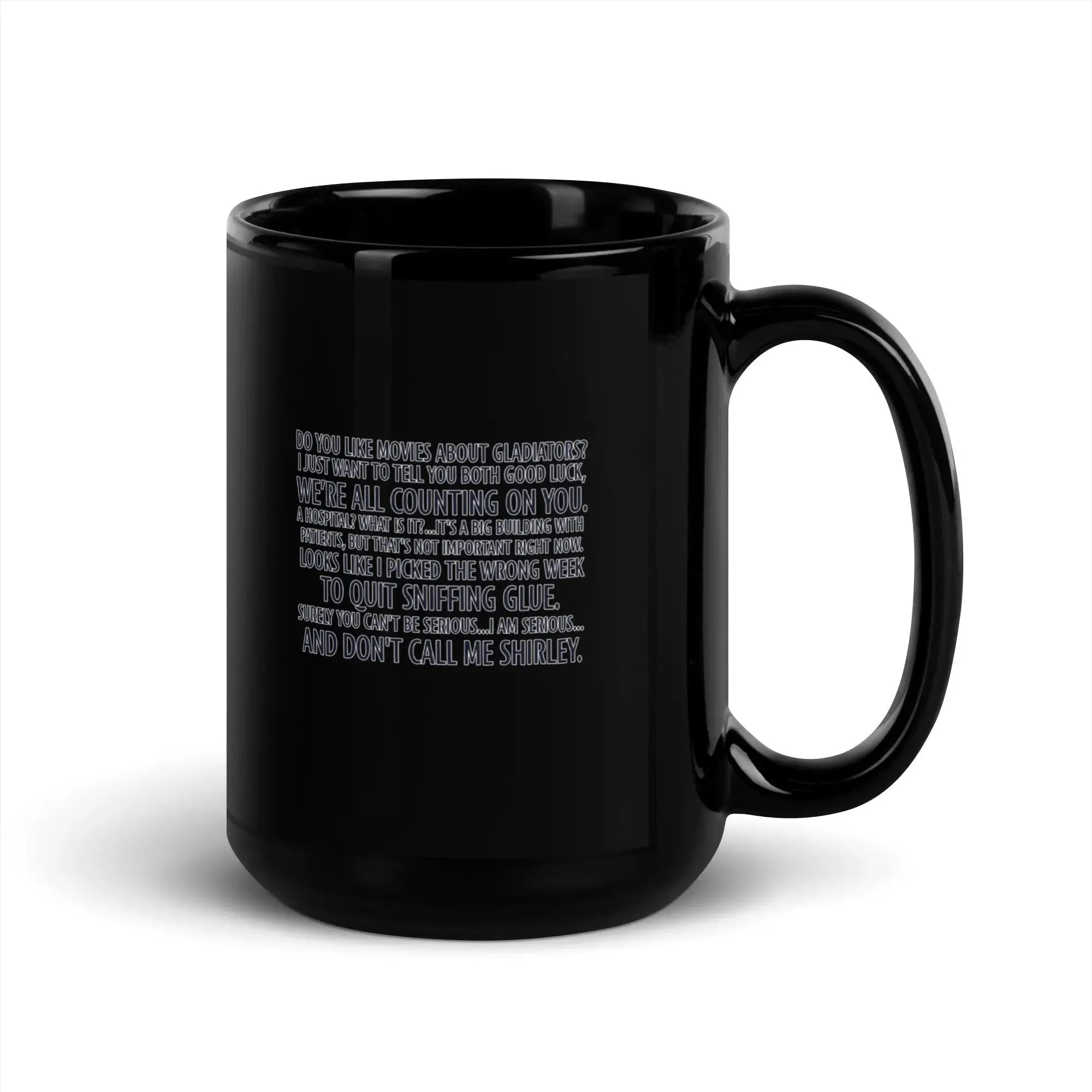 Airplane! Black Glossy Mug