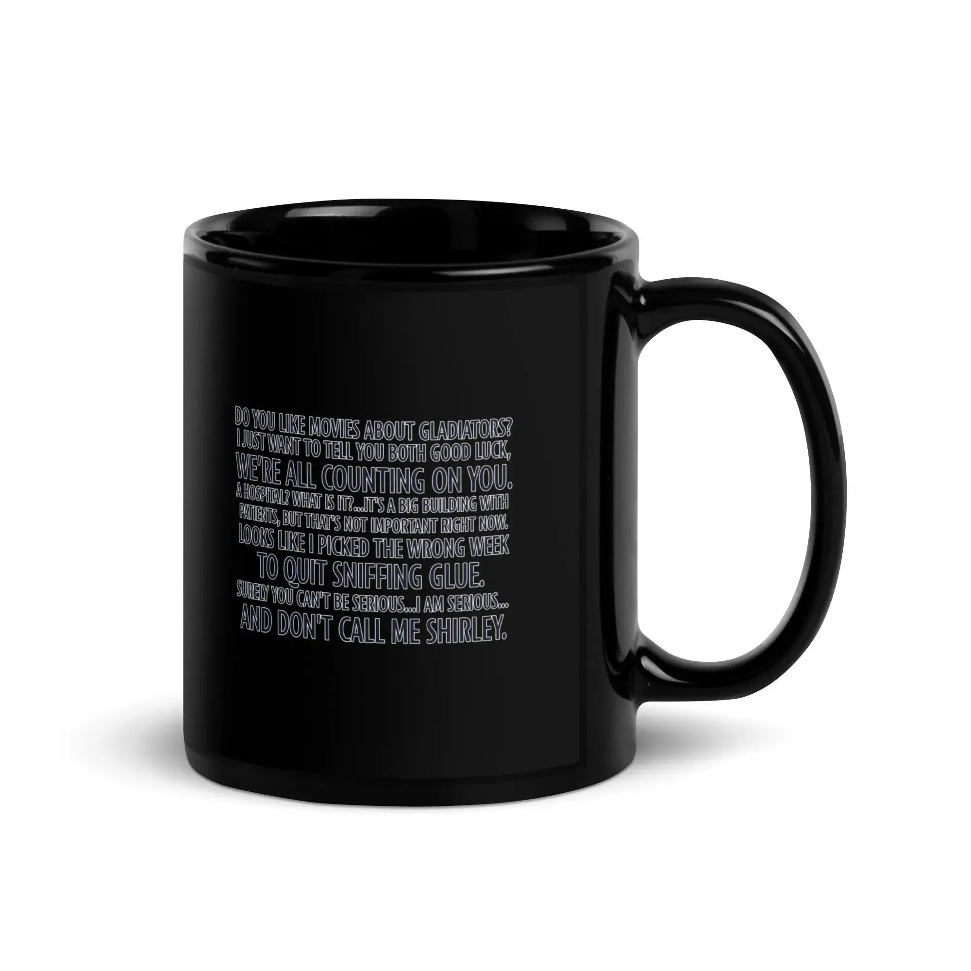 Airplane! Black Glossy Mug