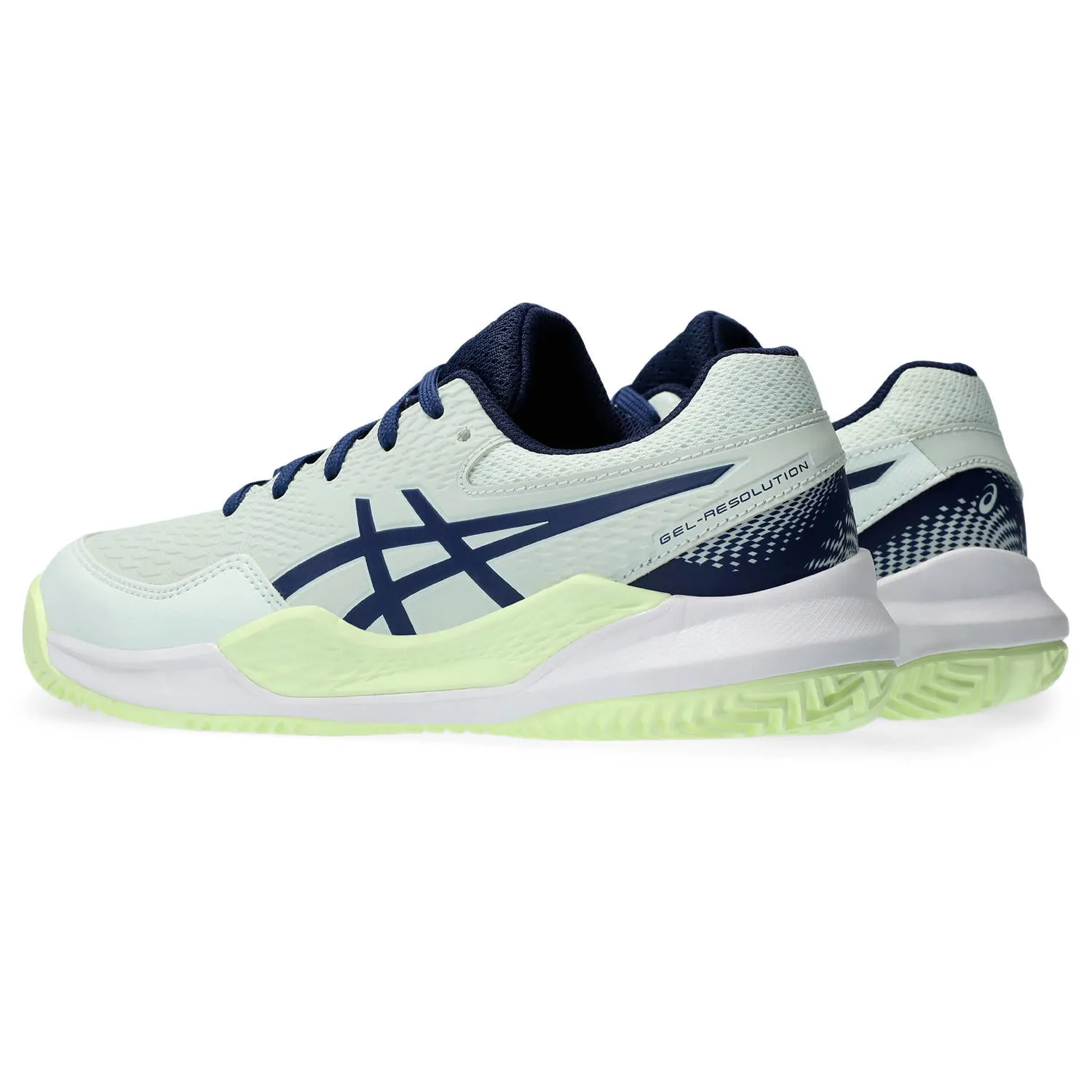 Asics Tennisschoen Gel Resolution 9 Clay Junior Mint Geel Blauw