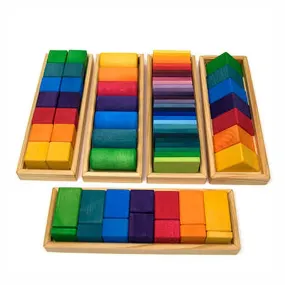 Authentic Grimm's Shapes and Colors Building Blocks Set