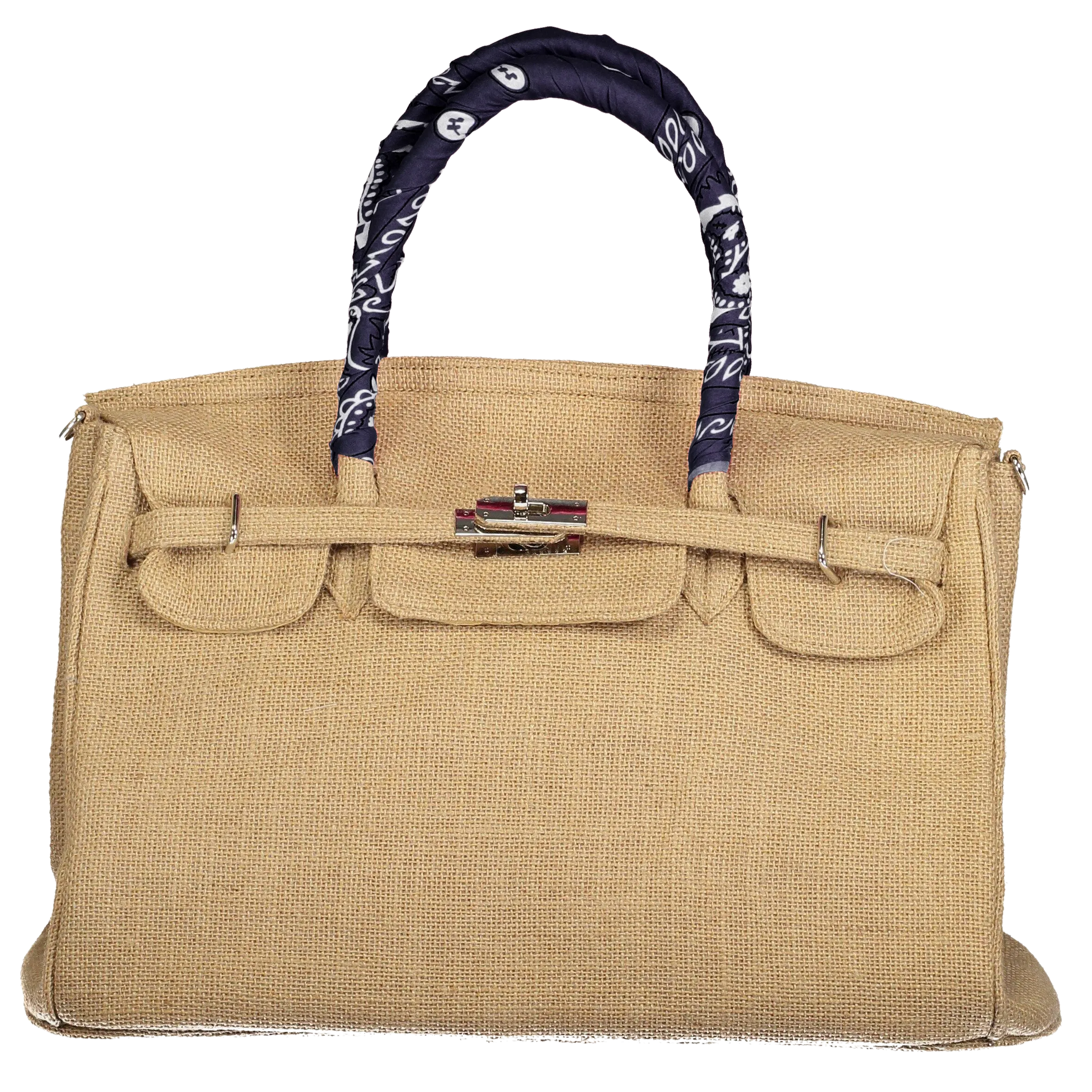 Birkin Style Jute Bag