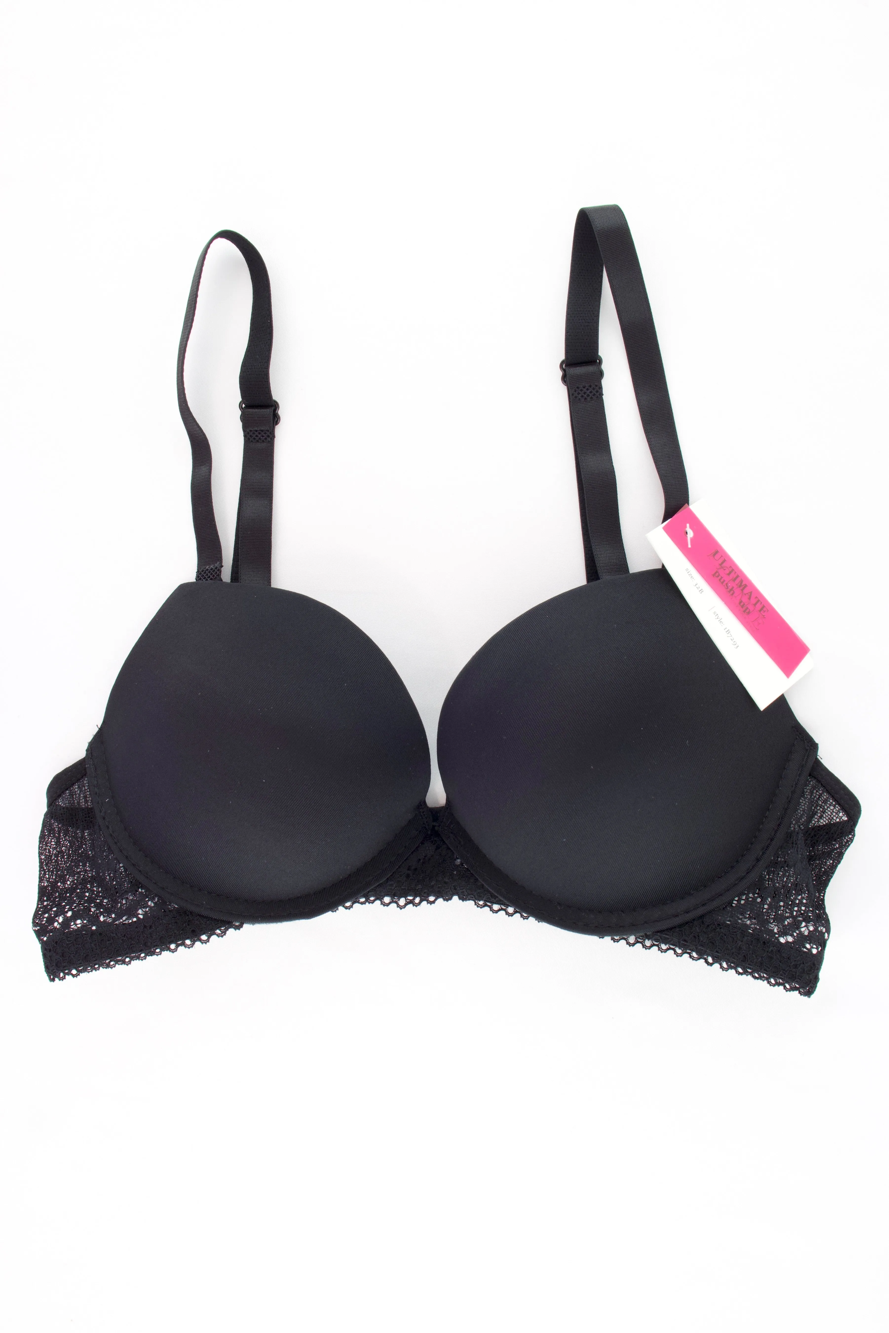 BRA LISO CON PUSH-UP Y ENCAJE IB7293