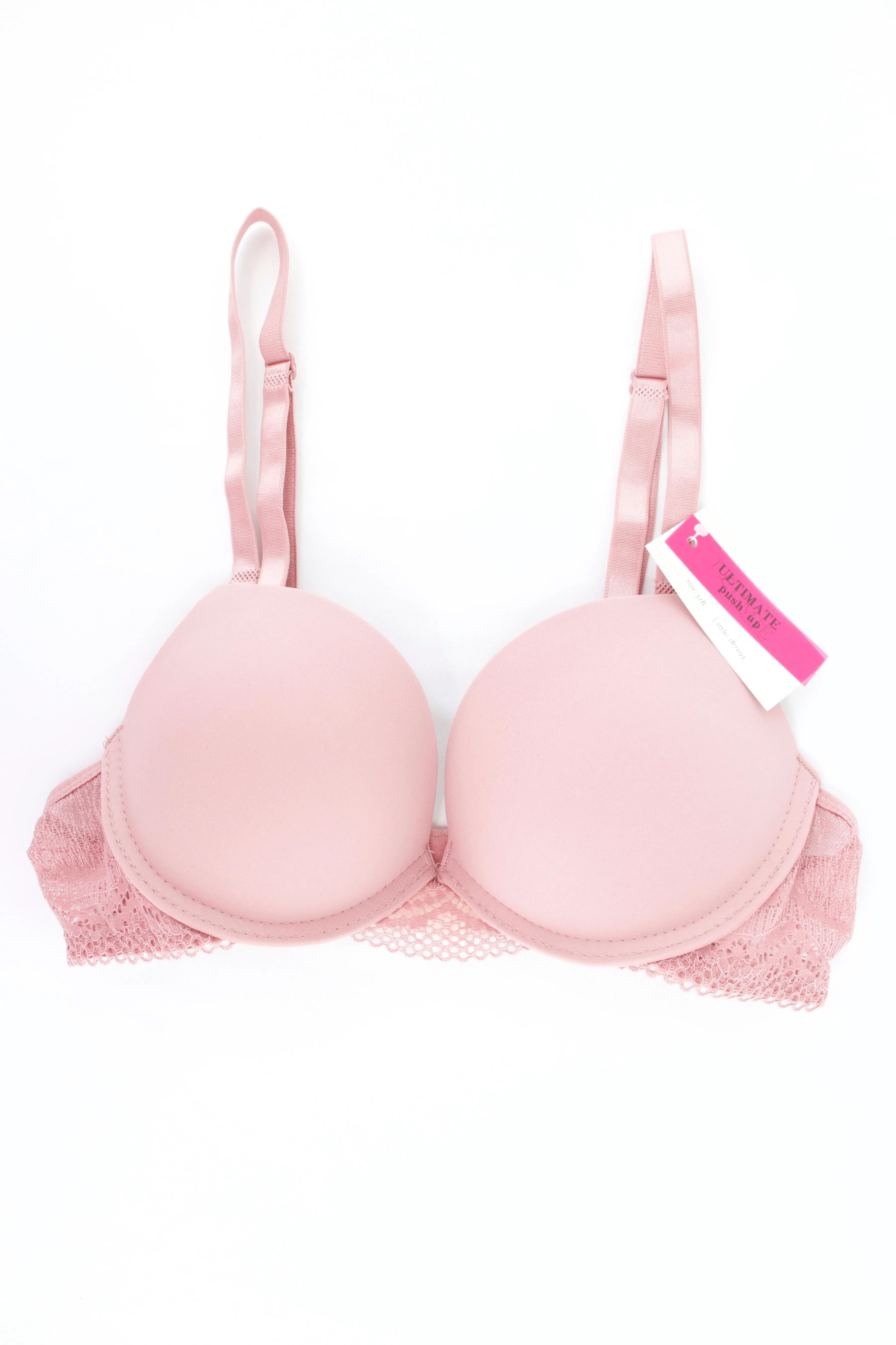 BRA LISO CON PUSH-UP Y ENCAJE IB7293