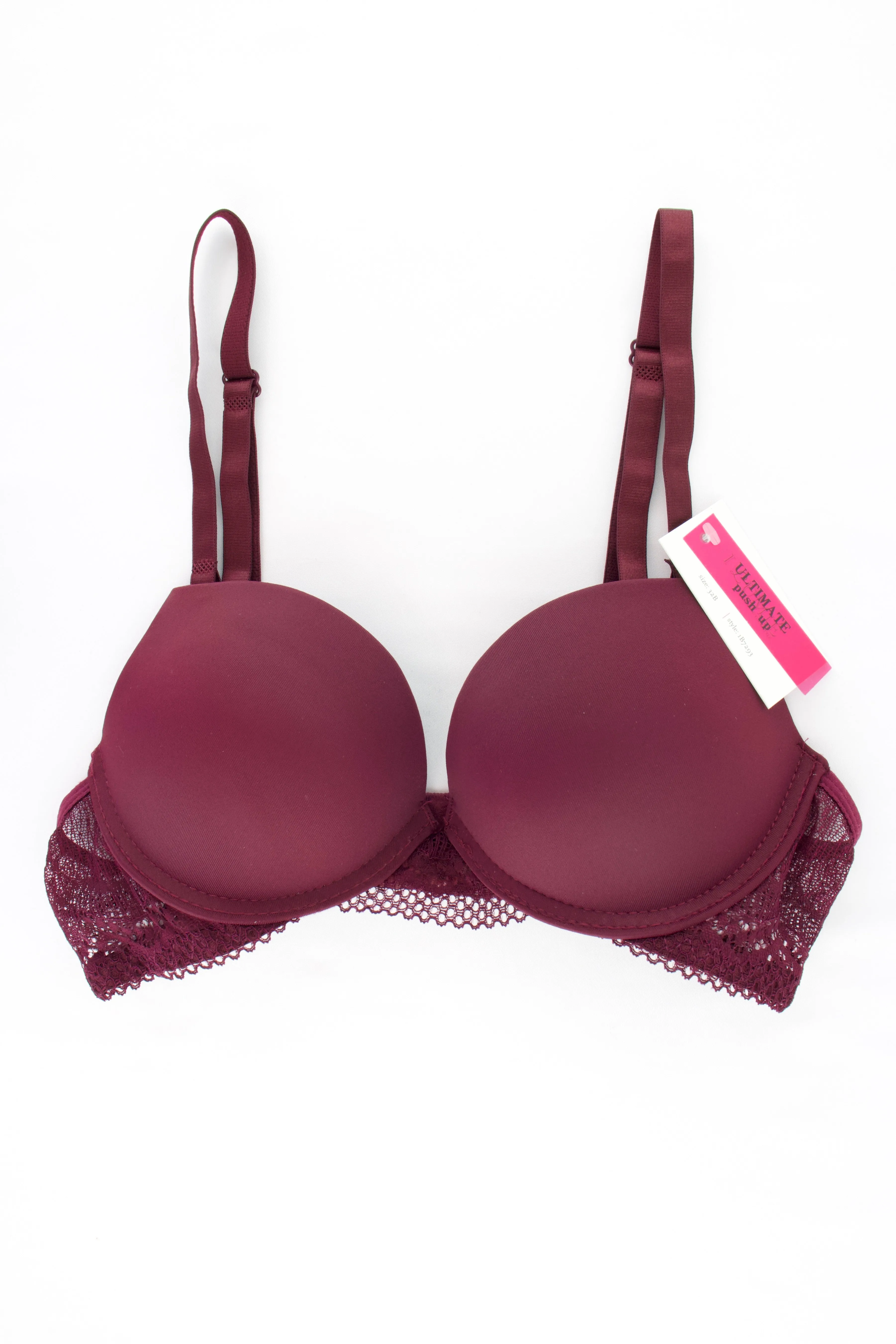 BRA LISO CON PUSH-UP Y ENCAJE IB7293