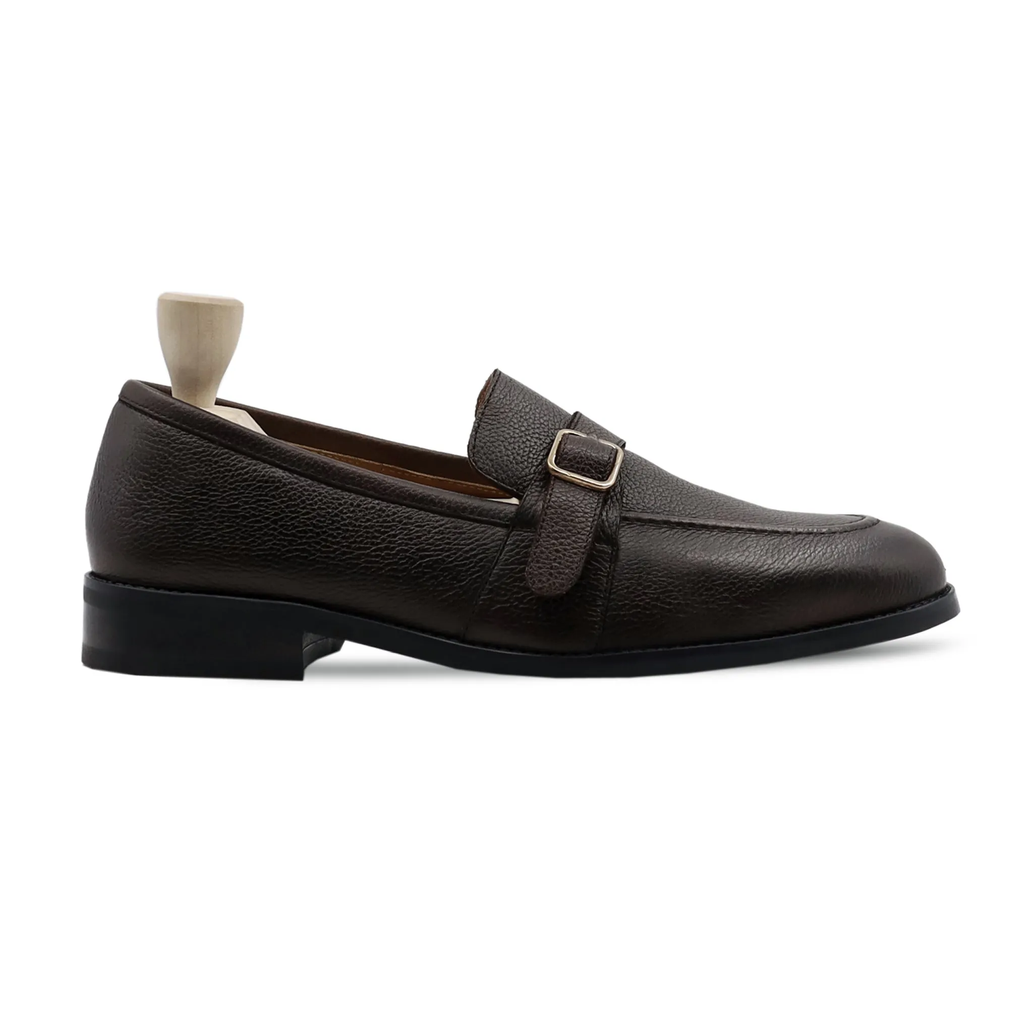 BRASILIA - DARK BROWN PEBBLE GRAIN LOAFER