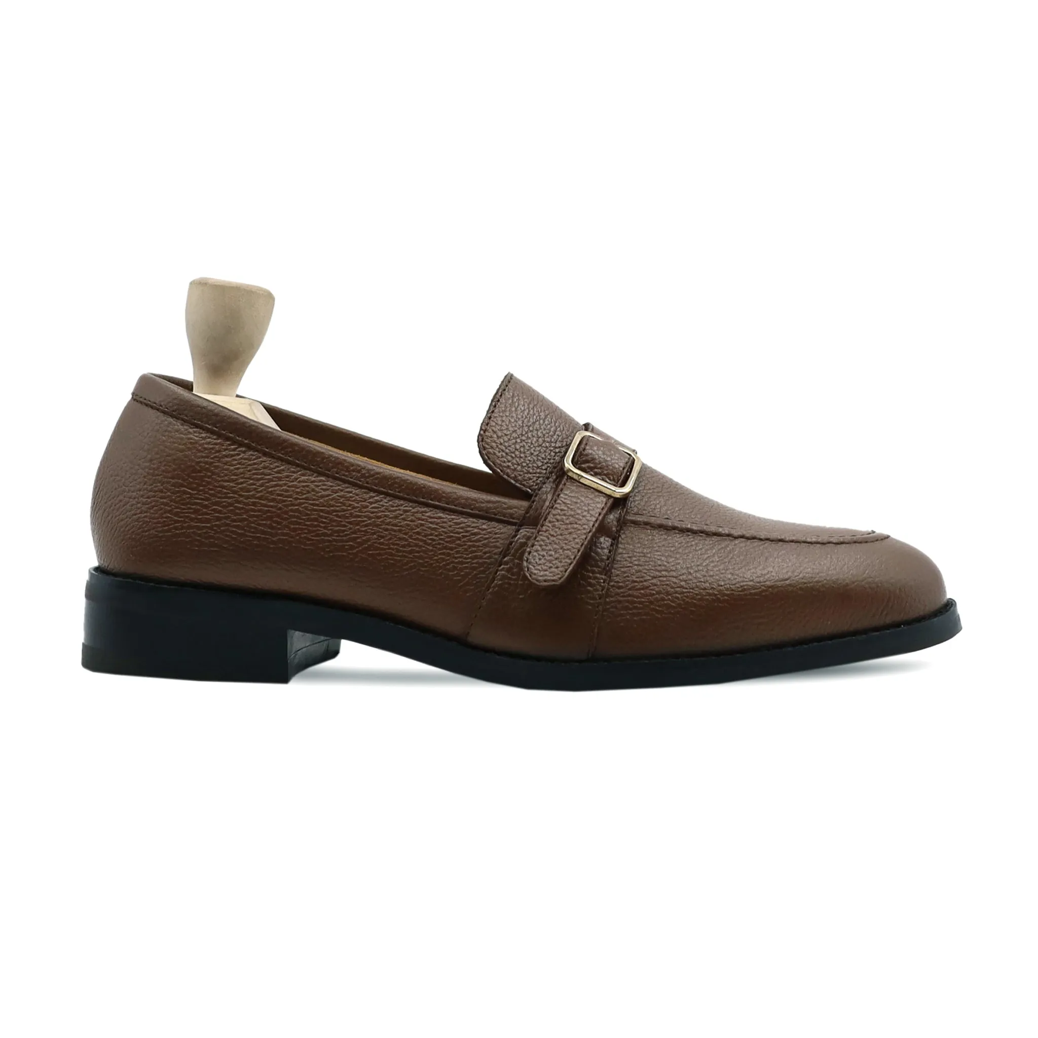 Brasilia - Men's Brown  Pebble Grain Loafer