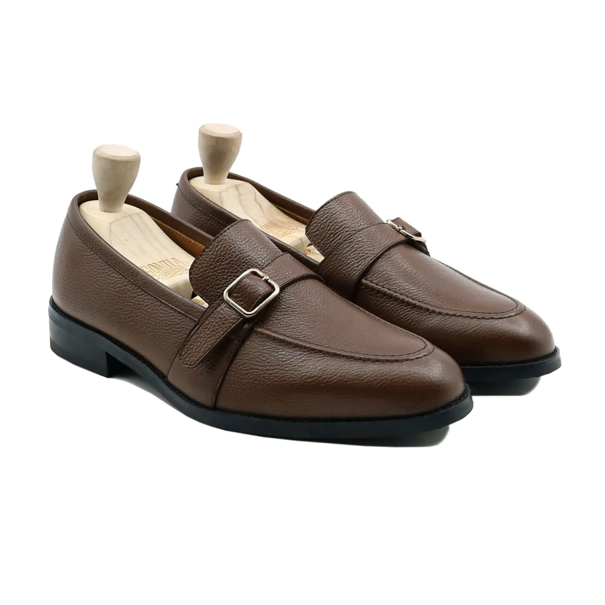 Brasilia - Men's Brown  Pebble Grain Loafer