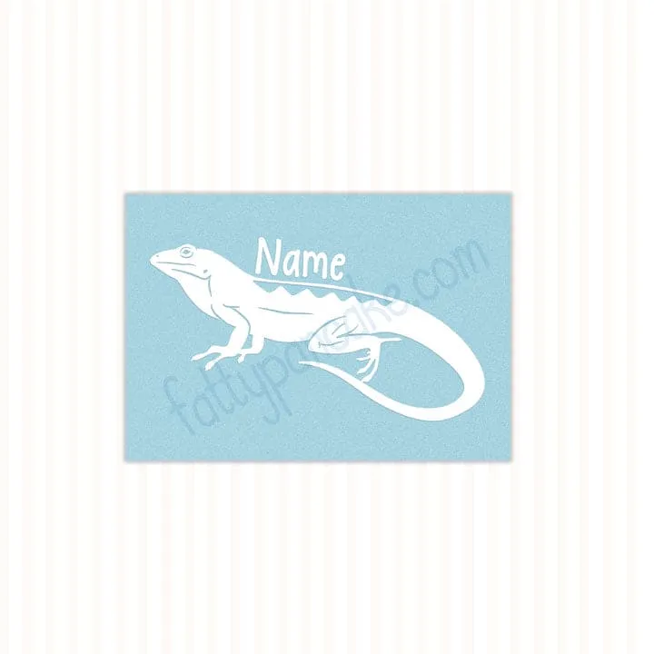 Brown Anole Vinyl Decal, Customizable Reptile Tank Decor