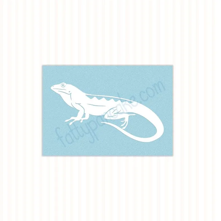 Brown Anole Vinyl Decal, Customizable Reptile Tank Decor