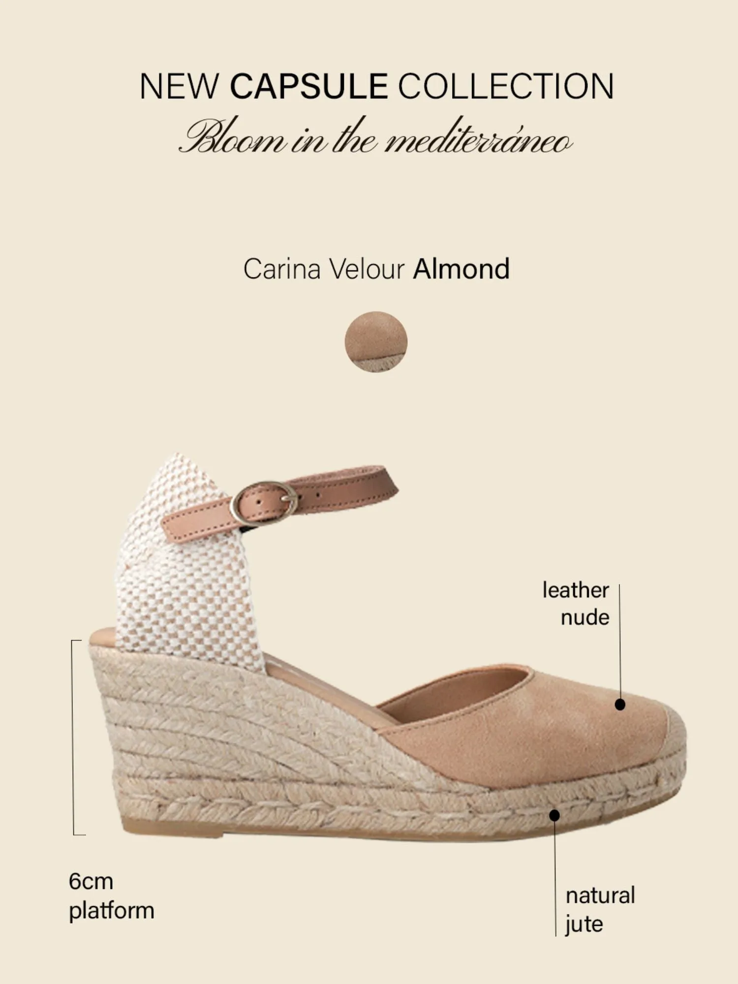 CARINA VELOUR ALMOND