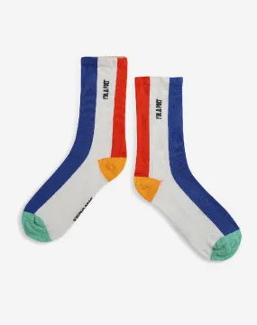 COLOR BLOCK LONG SOCKS