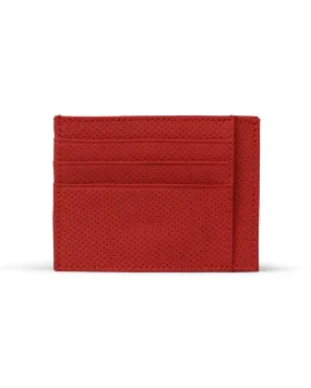 Compact Leather Cardholder - Rojo