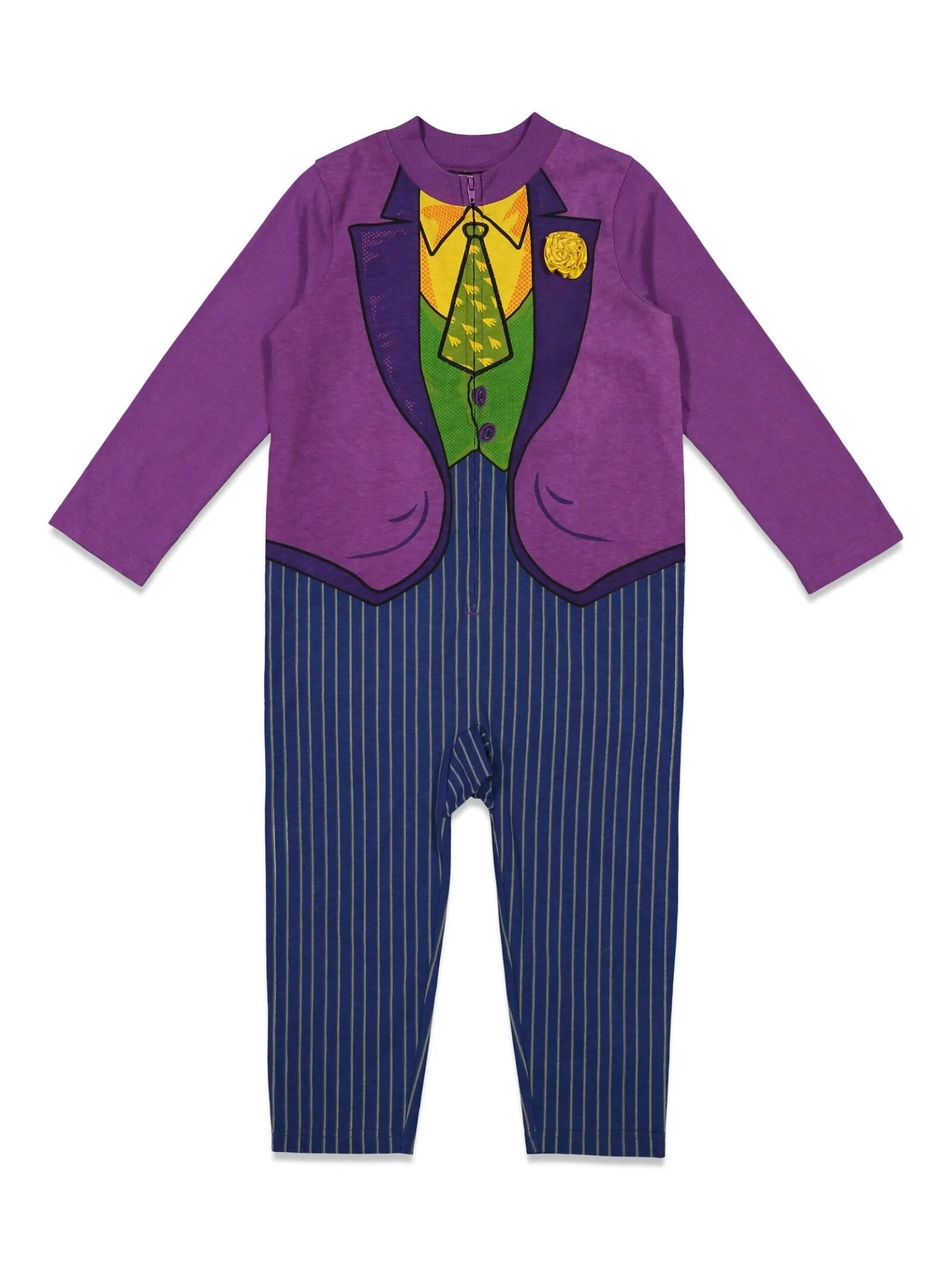 DC Comics Joker Zip Up Cosplay Costume Coverall