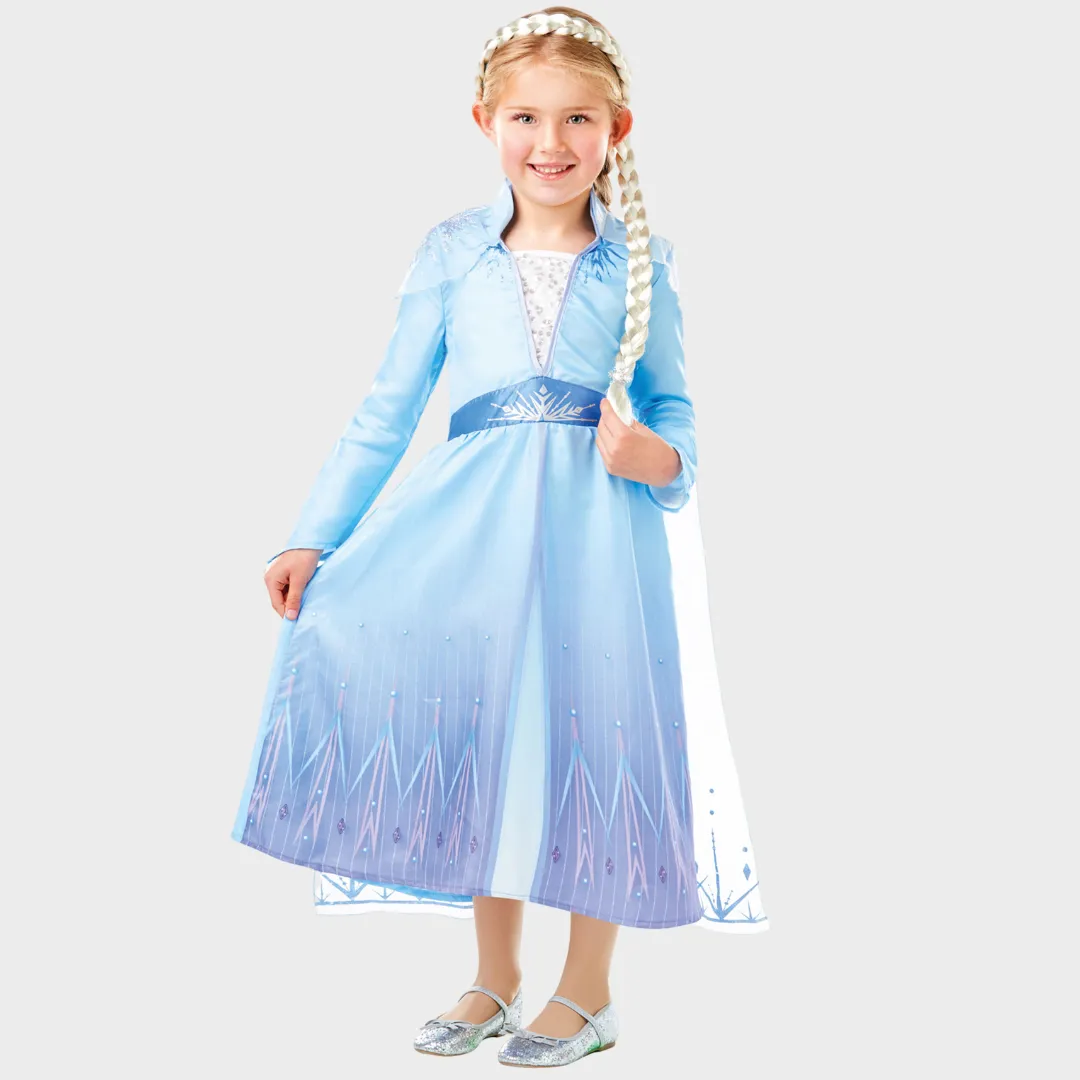 Disney Frozen Elsa Fancy Up Costume with Braid Set