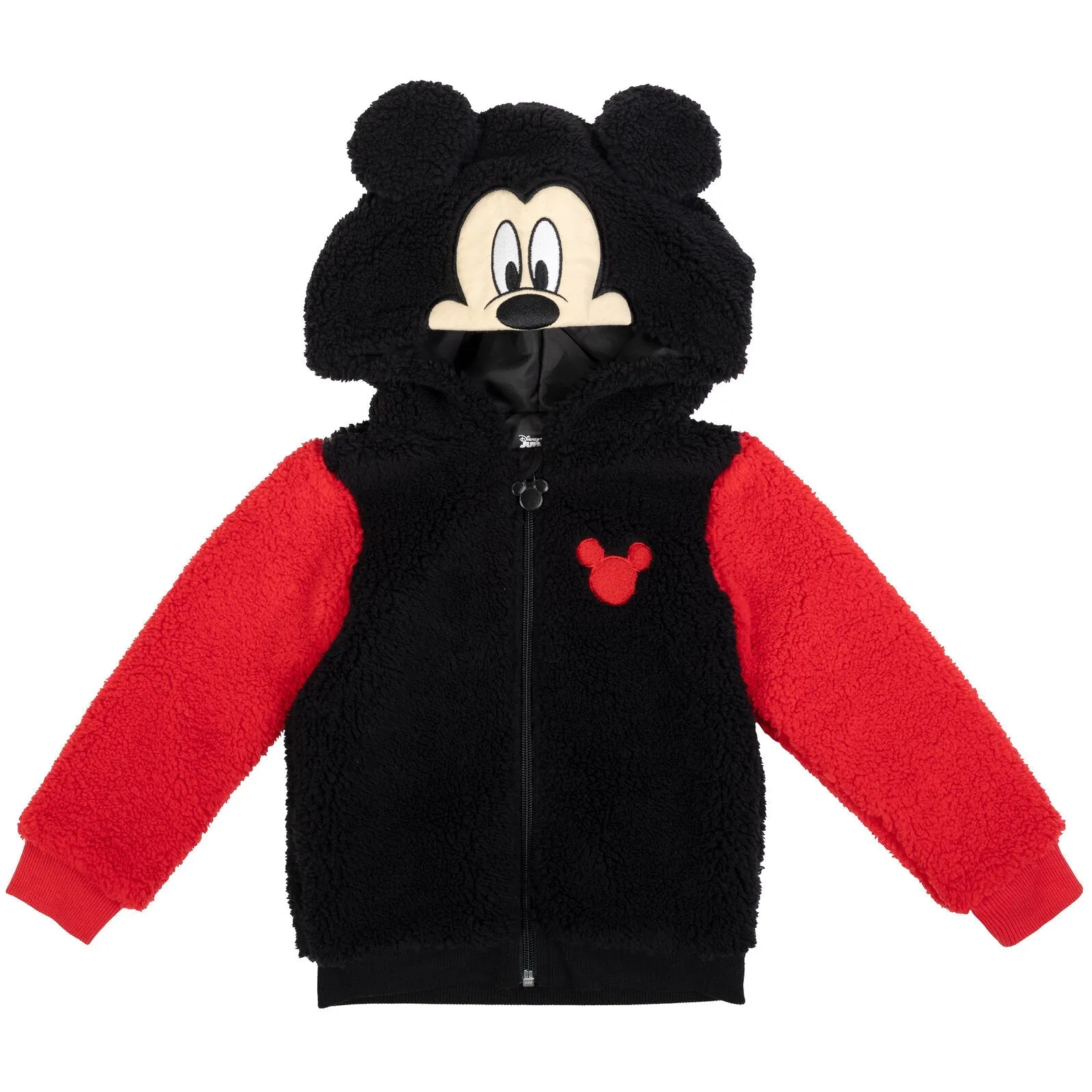 Disney Mickey Mouse Cozy Sherpa Zip Up Cosplay Hoodie