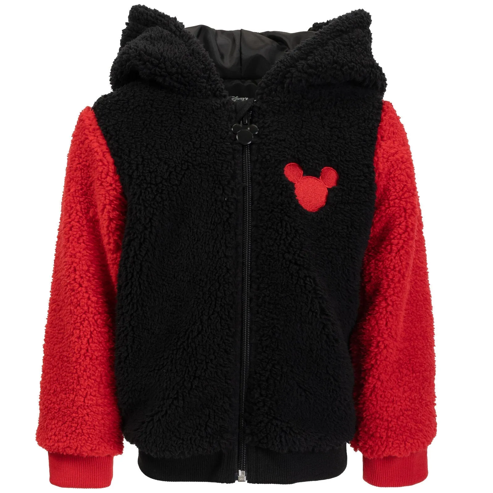 Disney Mickey Mouse Cozy Sherpa Zip Up Cosplay Hoodie