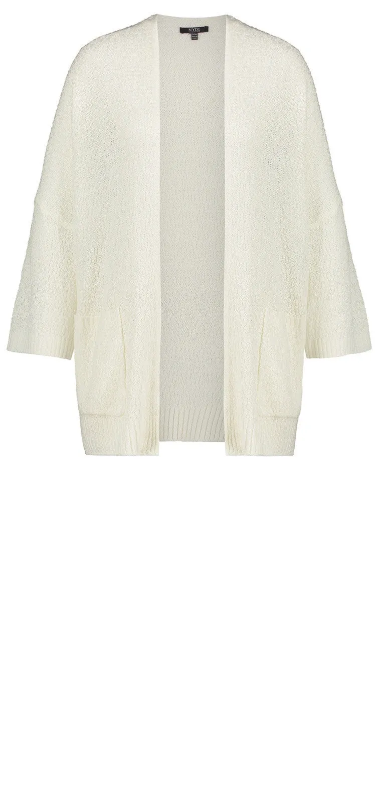 Drape Cardigan Vest Wit | Vanilla