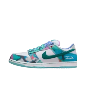 Futura Laboratories x Nike SB Dunk Low White and Geode Teal