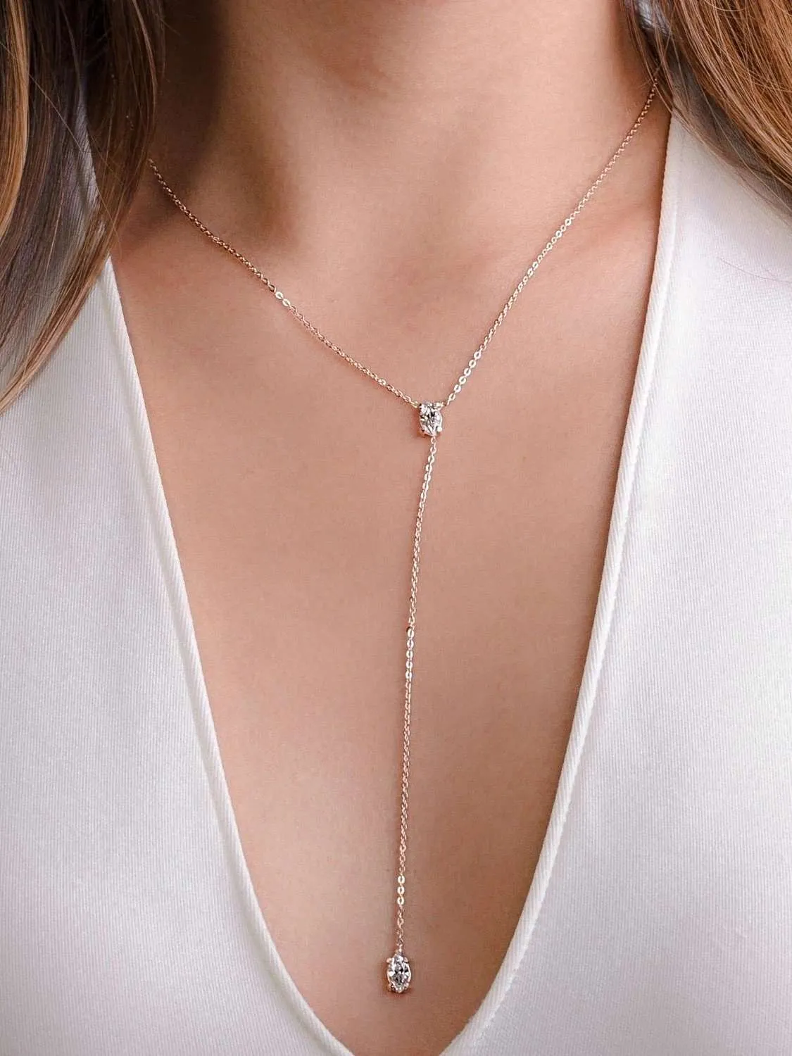 Greta Y Lariat Necklace