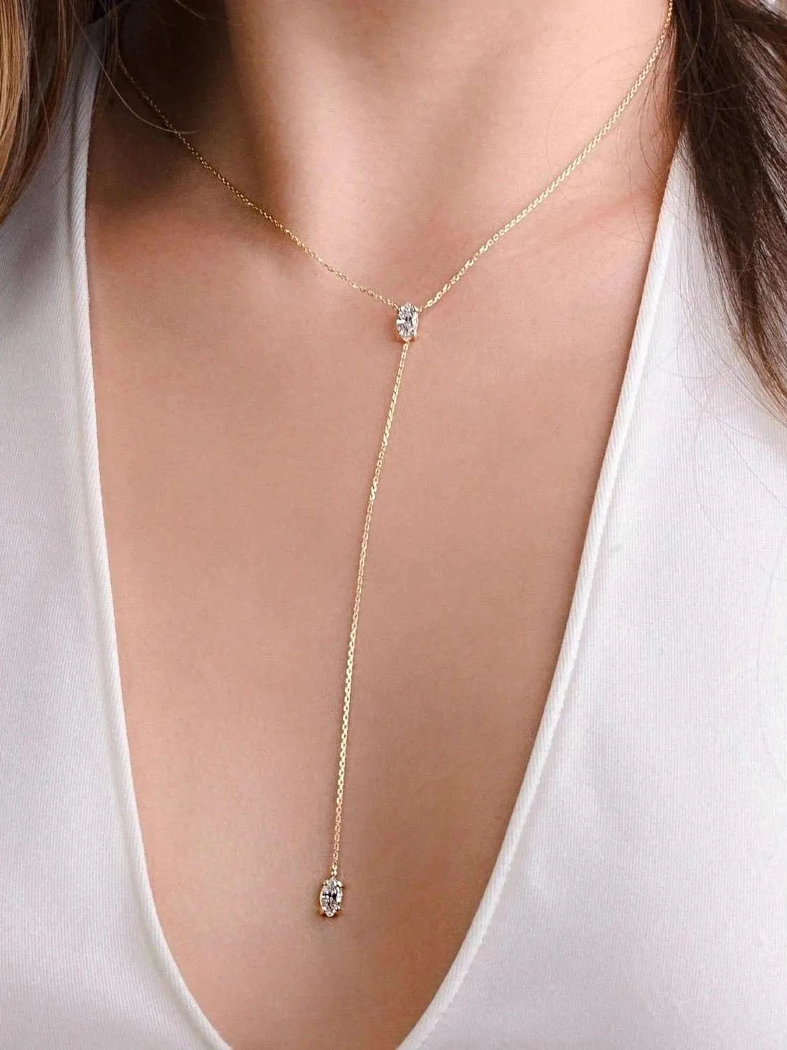 Greta Y Lariat Necklace