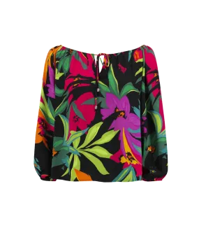 Hibiscus Print Top Style - Multi