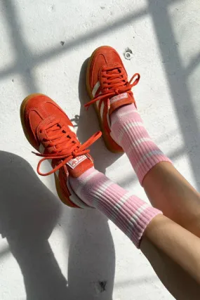 Le Bon Shoppe - Boyfriend Socks | Pink White Stripe