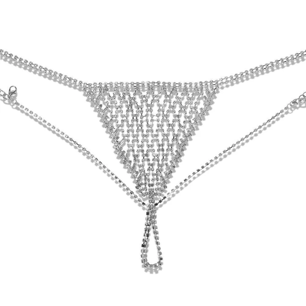 LENJERIE Body Chain 'DIAMANTE' - Sutien si Chiloti din strasuri