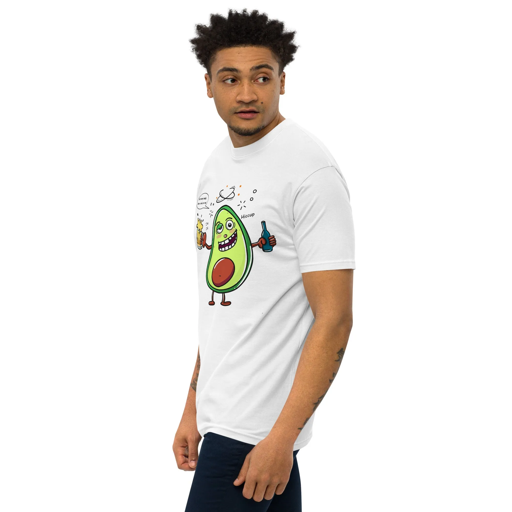 Men’s Drunken Avocado Cartoon Graphic Tee