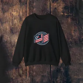 Mens Vintage American Flag Long Sleeve Sweatshirt