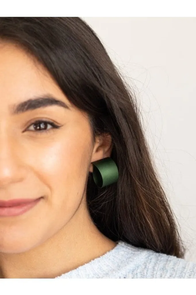 Monica - Single Earrings - Green