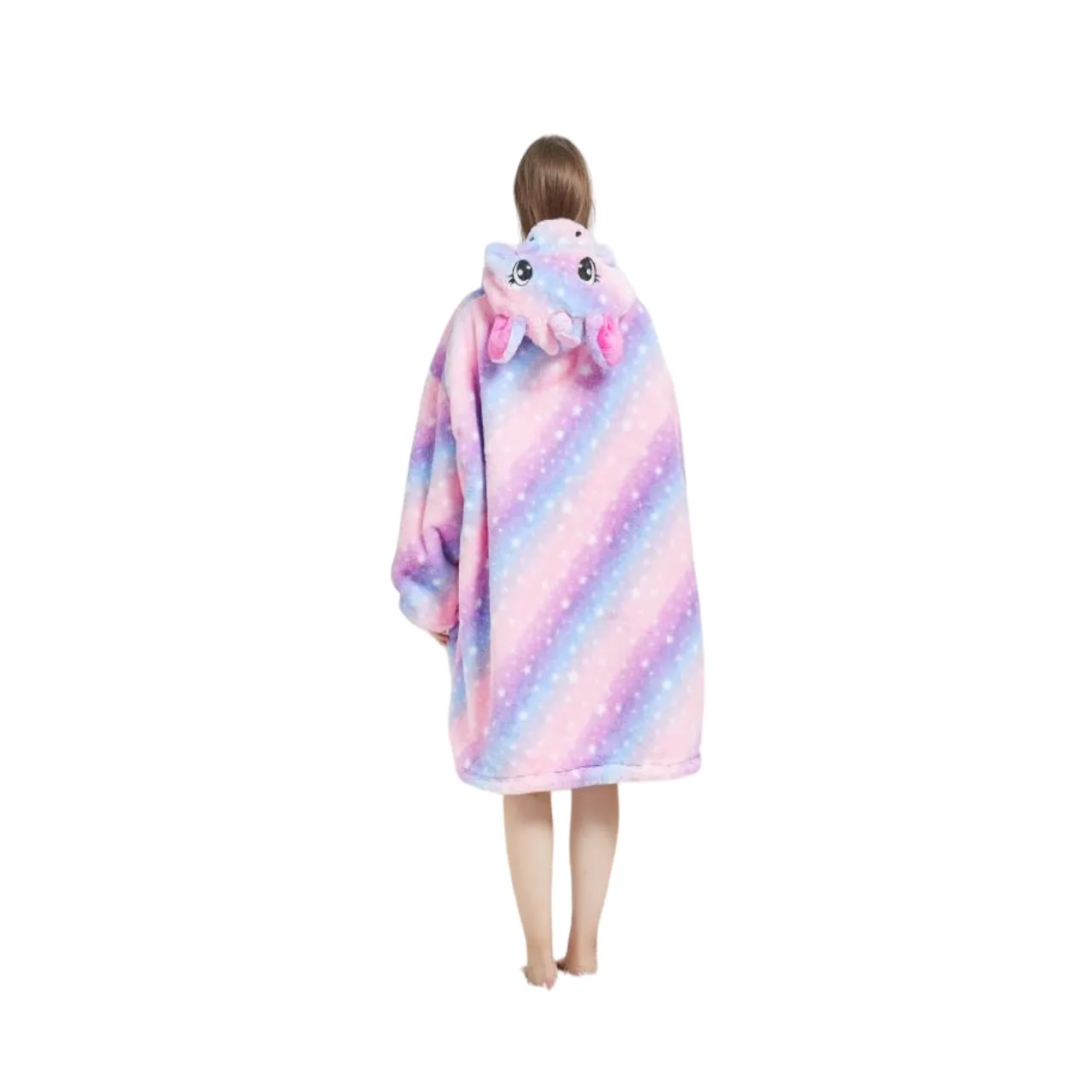 My Snuggy -  Adult Galaxy Stripes Unicorn Hoodie Blanket