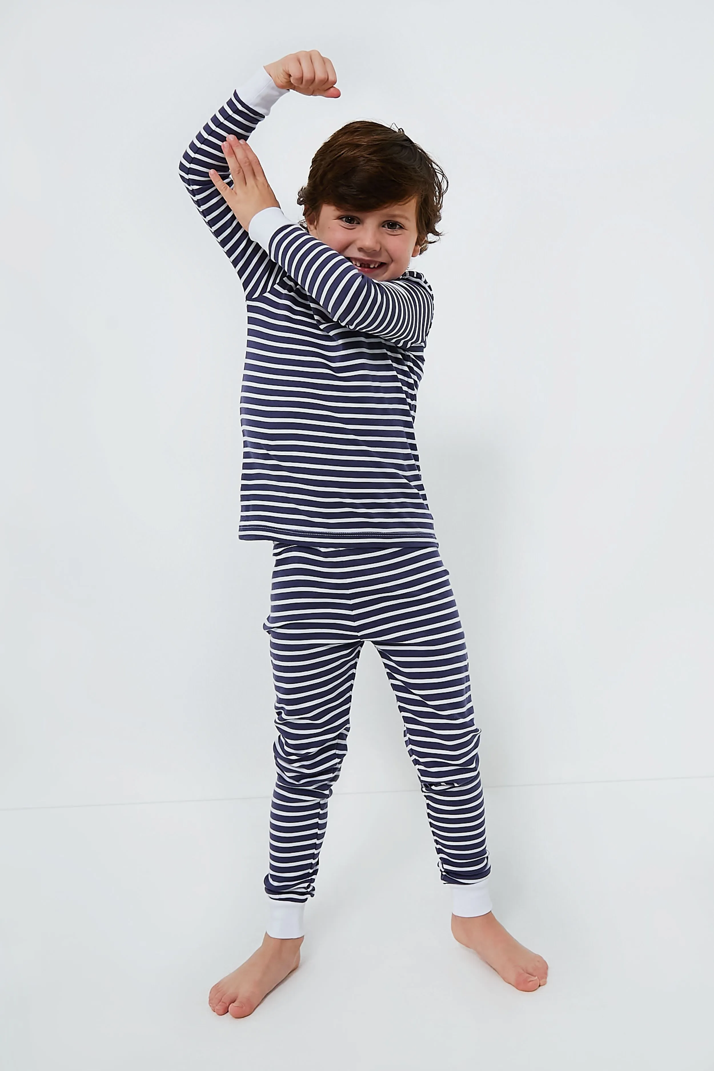 Navy Stripe Pajama Set