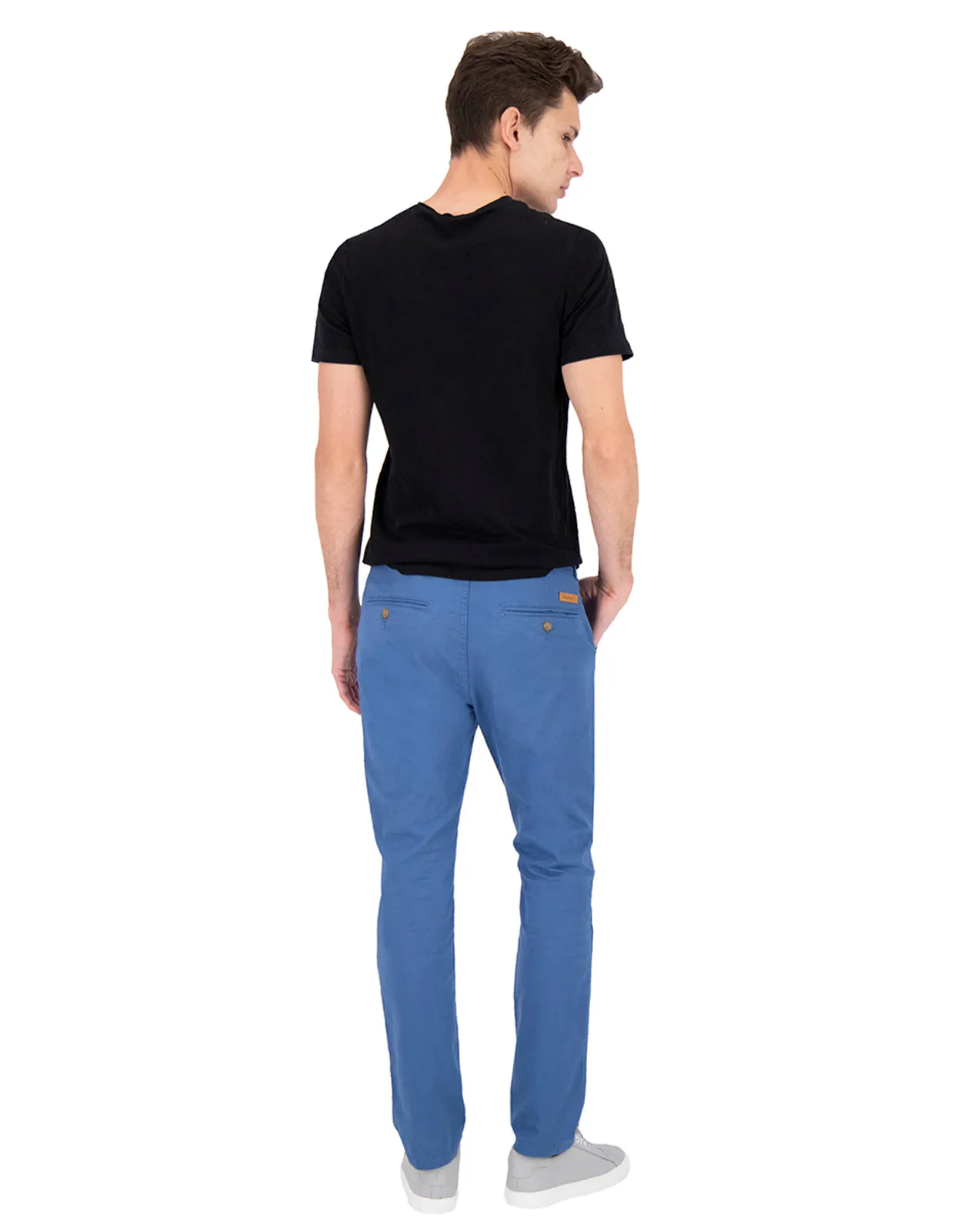 Pantalón Chino de Gabardina - Azul Capri