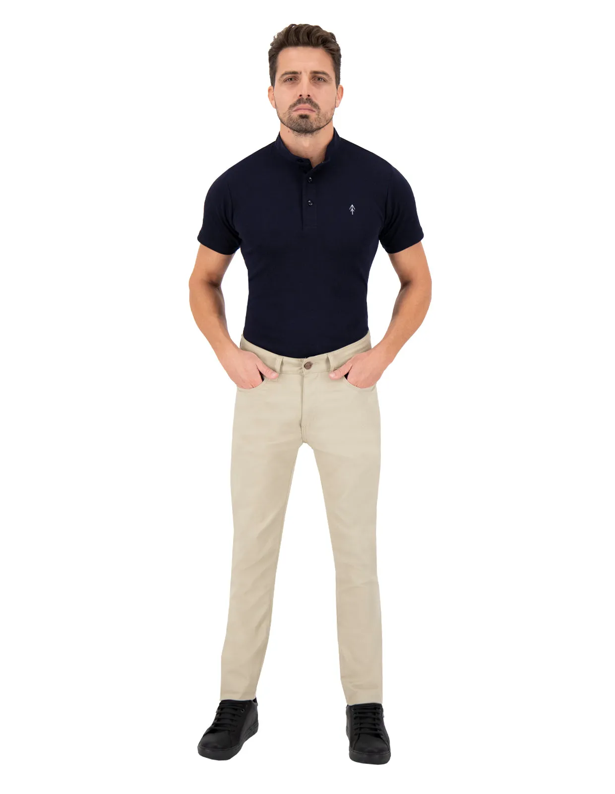 Pantalón de Gabardina Jean Cut Slim Fit - Arena