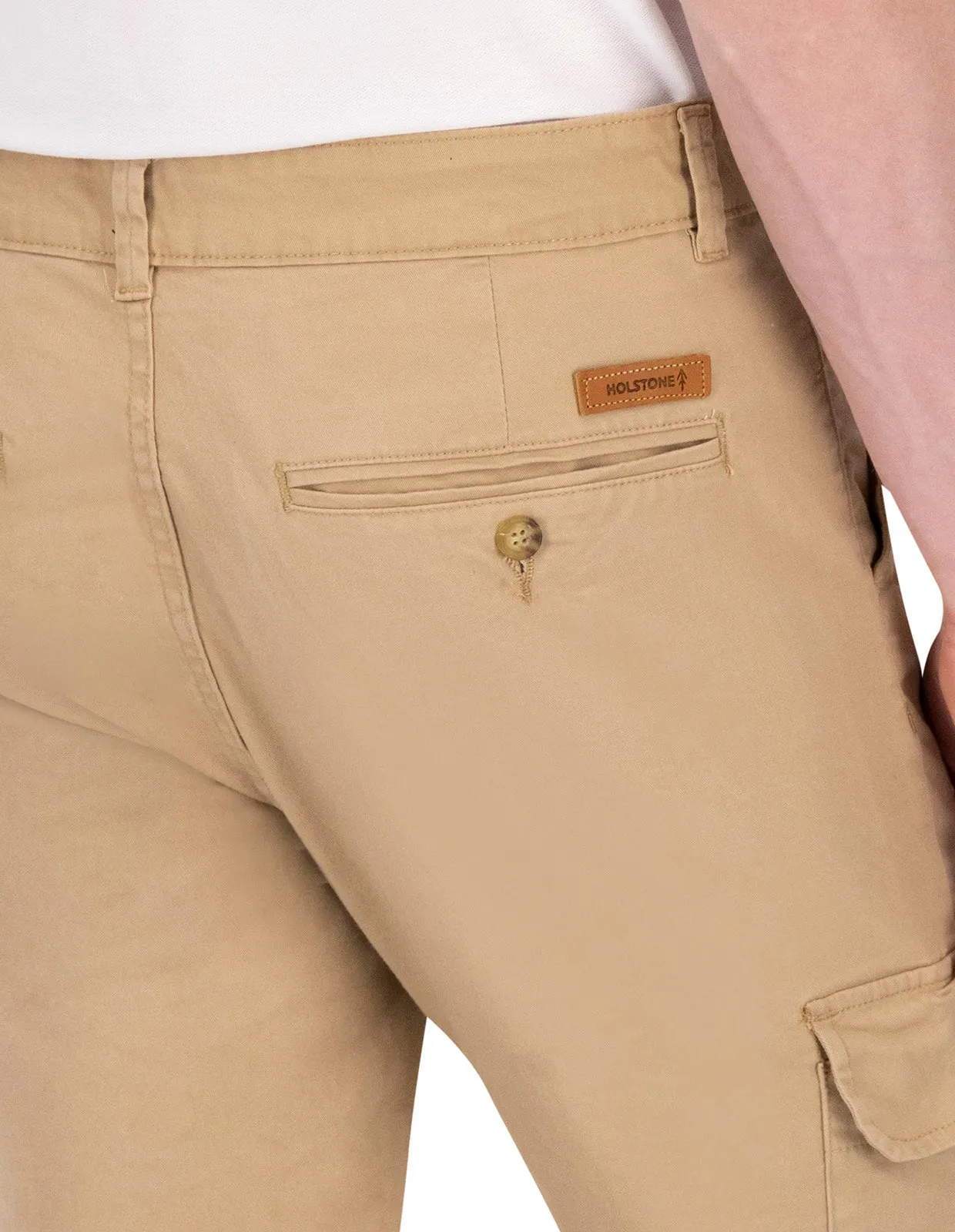 Pantalón Premium Estilo Chino Cargo de Gabardina - Caqui