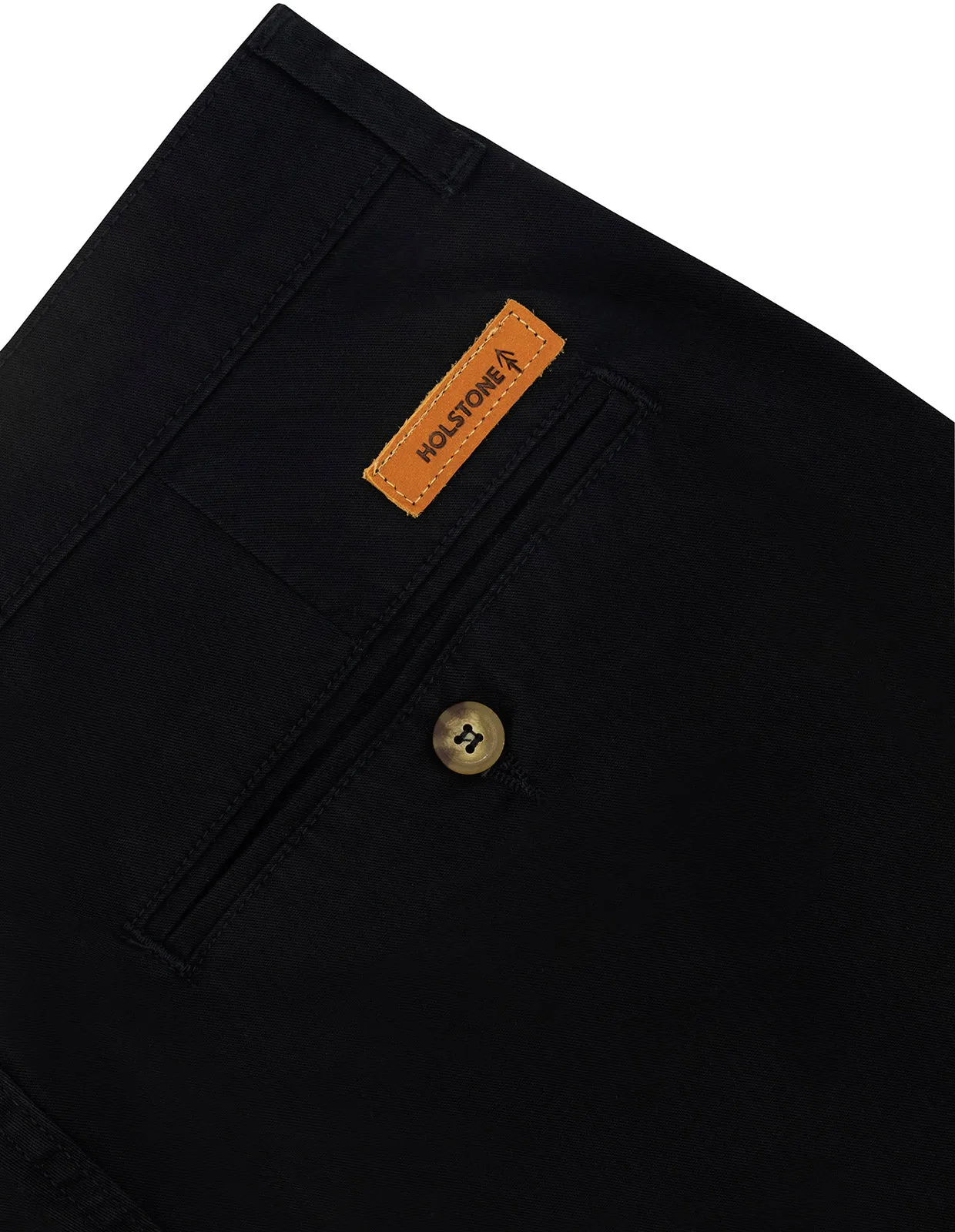 Pantalón Premium Estilo Chino Cargo de Gabardina - Negro