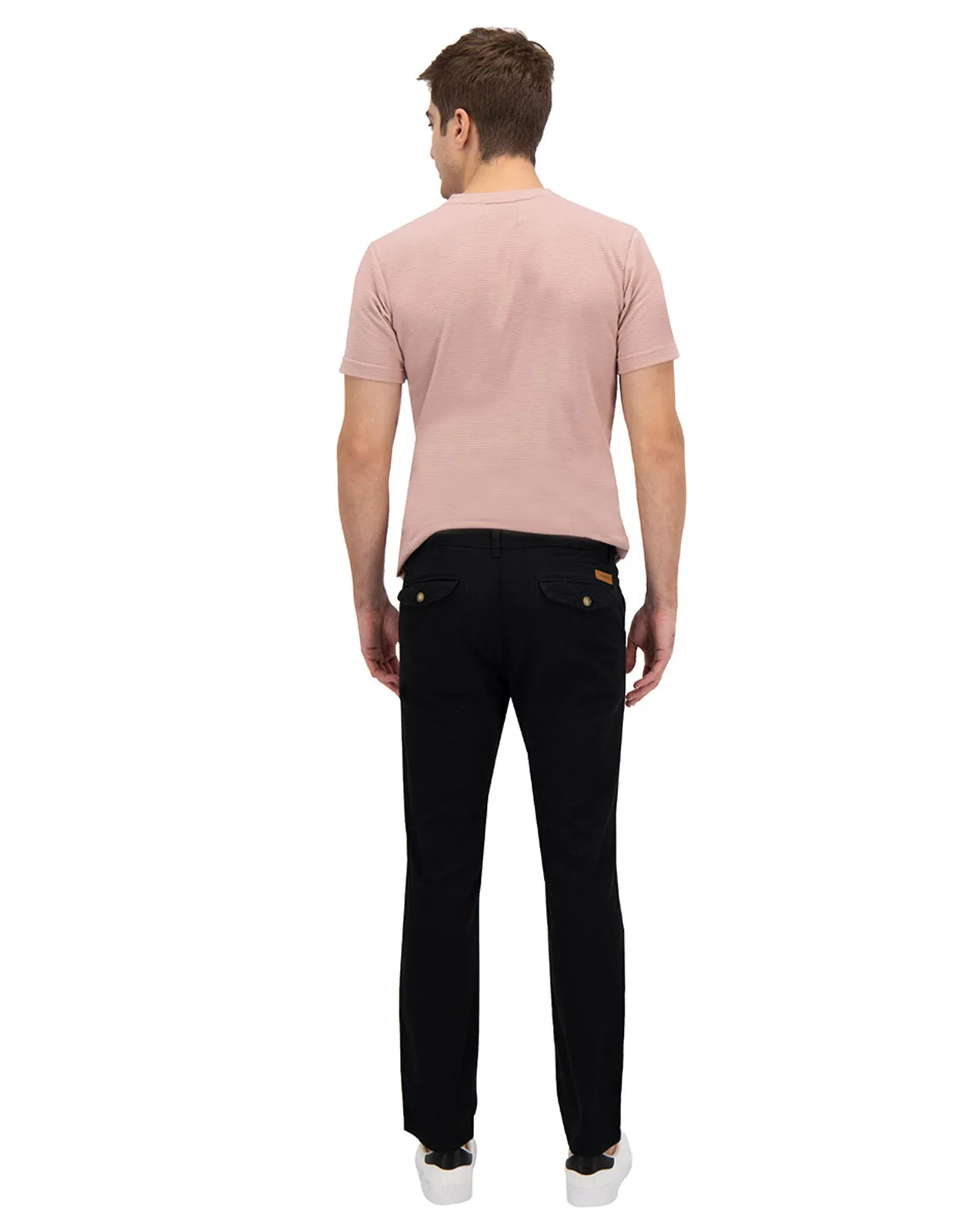 Pantalón Premium Estilo Chino Cartera de Gabardina - Negro