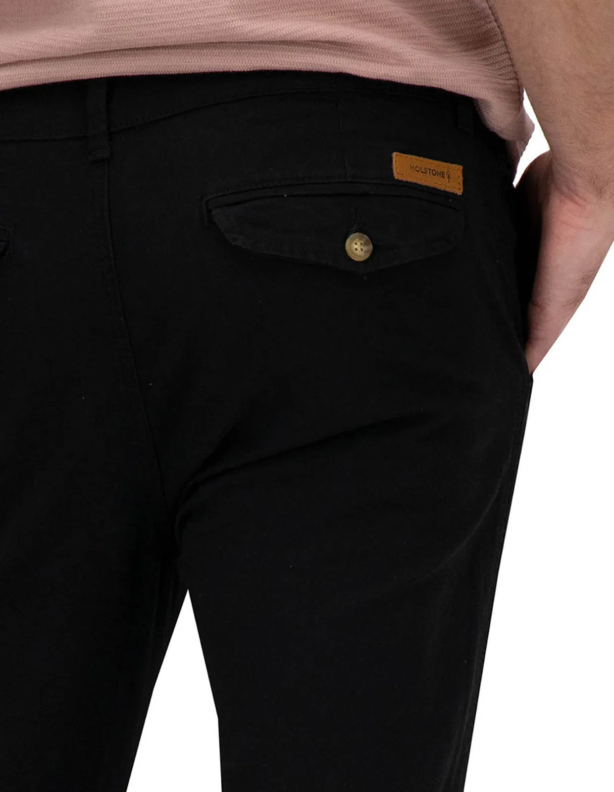 Pantalón Premium Estilo Chino Cartera de Gabardina - Negro