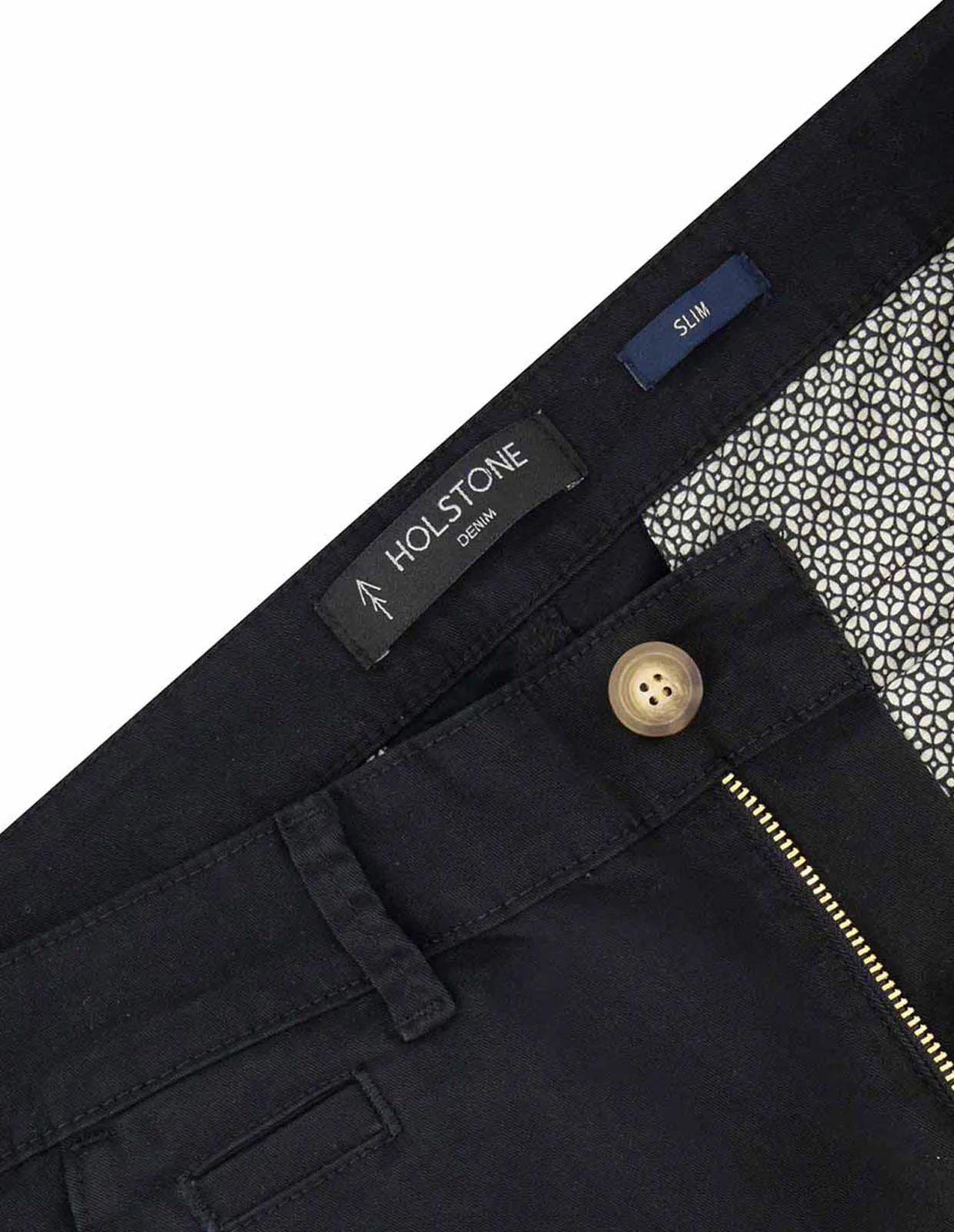 Pantalón Premium Estilo Chino Cartera de Gabardina - Negro